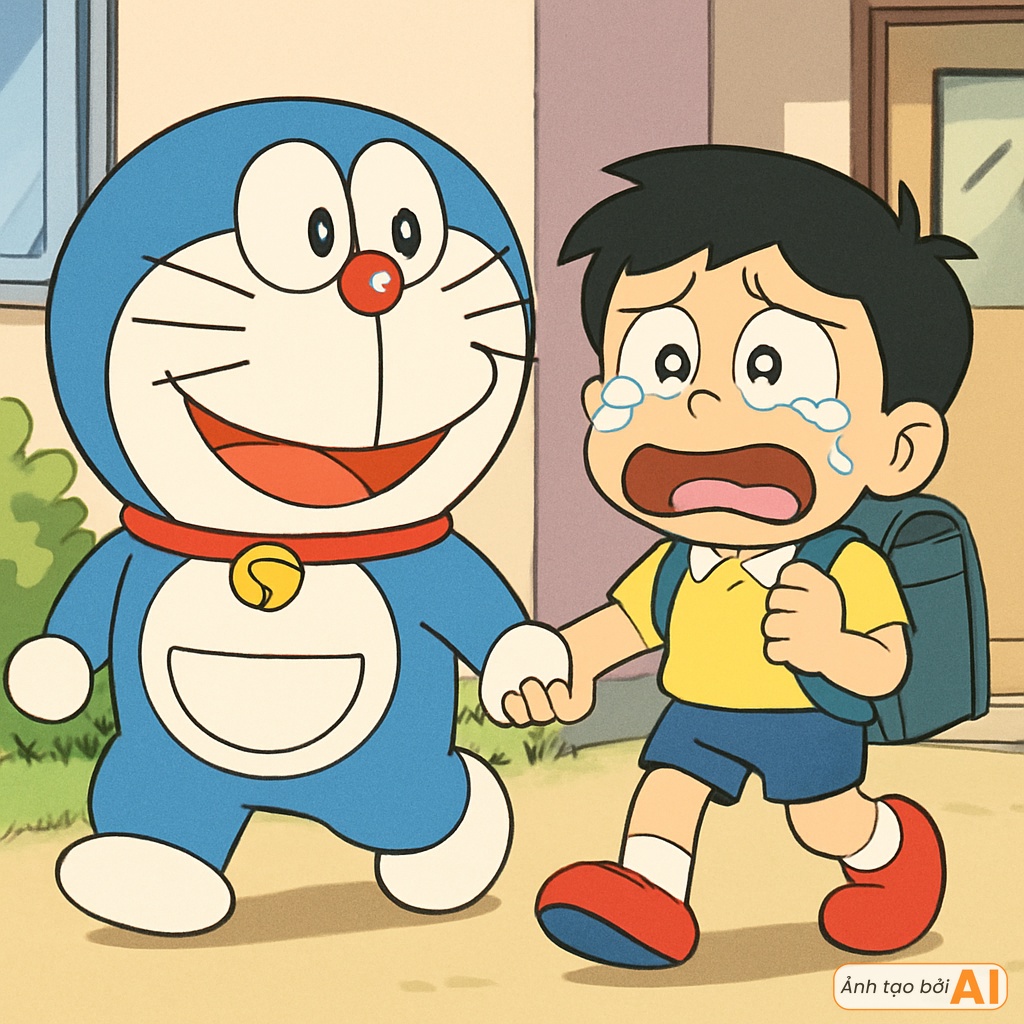 Mượn Doraemon "cỗ máy thời gian" xem thử ngày đầu tiên nhóm bạn Nobita - Shizuka đi học lớp 1, phụ huynh coi mà bồi hồi theo- Ảnh 1.