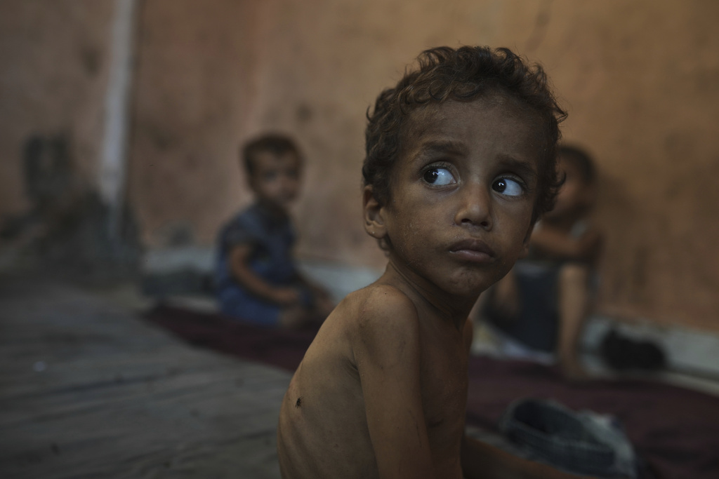 Người mẹ chật vật nuôi 6 con trong nạn đói ở Gaza- Ảnh 1. Người mẹ chật vật nuôi 6 con trong nạn đói ở Gaza- Ảnh 1.
