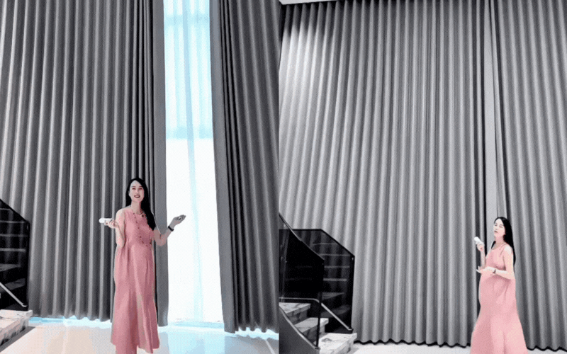 Hết đệm ngủ 213 triệu, MC Ngô Mai Phương lại gây trầm trồ với bộ rèm thông tầng "đẹp tới từng tiểu tiết"- Ảnh 4.