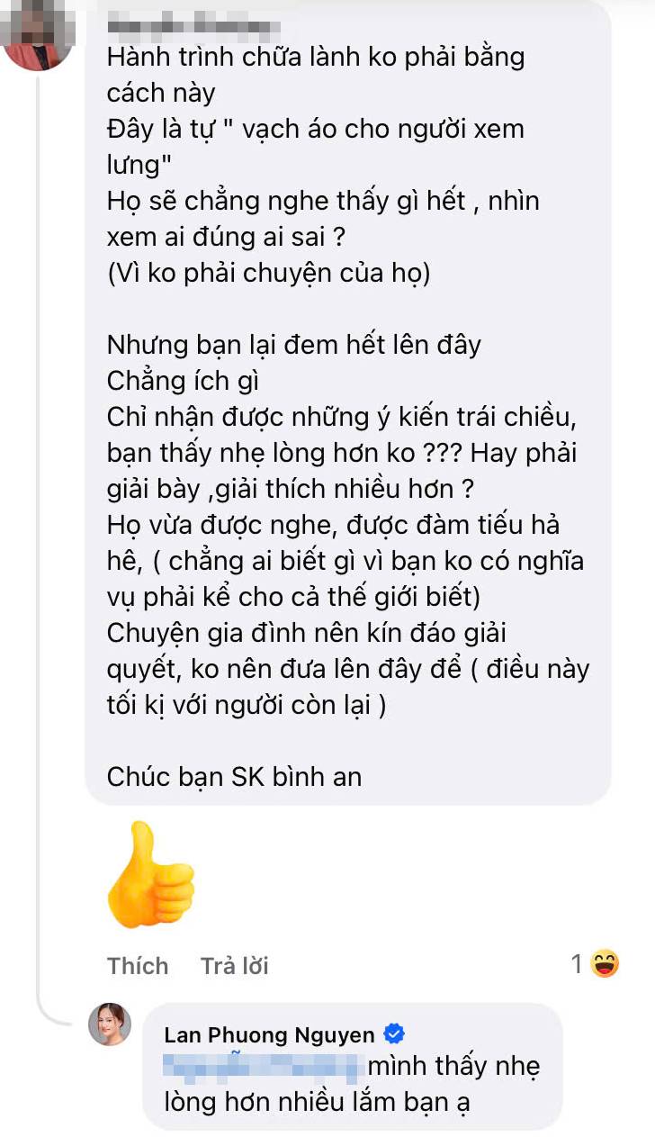 Lan Phương nói gì khi bị mỉa mai cố tình