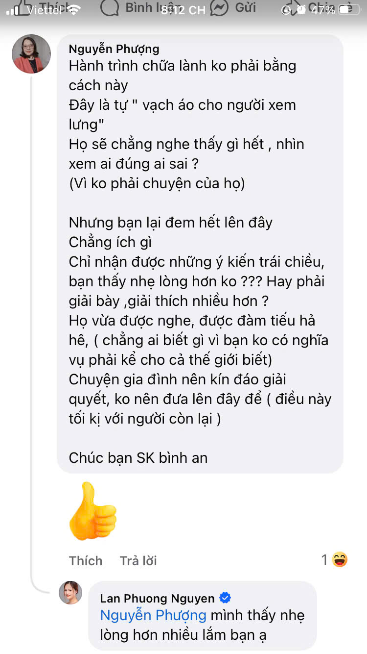 Lan Phương nói gì khi bị mỉa mai cố tình 
