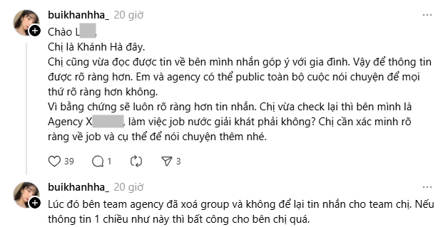 TikToker Ba Bánh Dày bị tố chửi bới, coi thường agency: Đối chất thế nào khi bị cho vào 