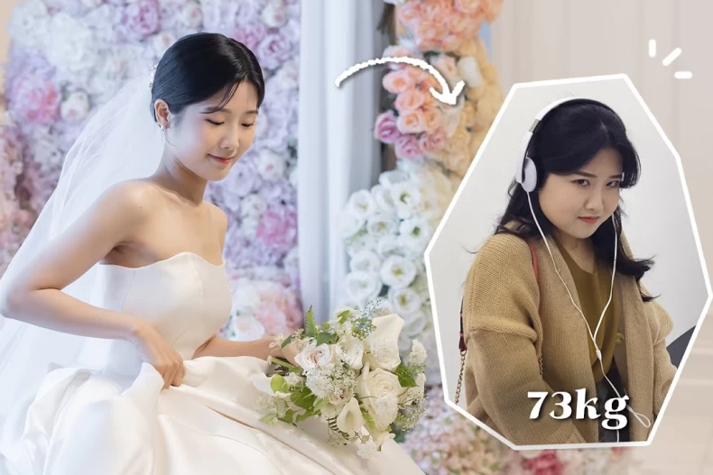 Cô dâu Hàn giảm 24kg trước ngày cưới, vẫn ăn ngon mà không cần tập luyện- Ảnh 1.