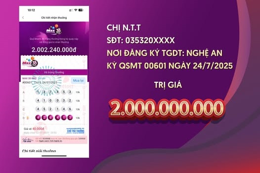 Từ 2.000 đồng nhàu nát, "đại lộc" tiền tỷ Vietlott gọi tên người phụ nữ Nghệ An, dãy số sêri làm nên tất cả!- Ảnh 2.