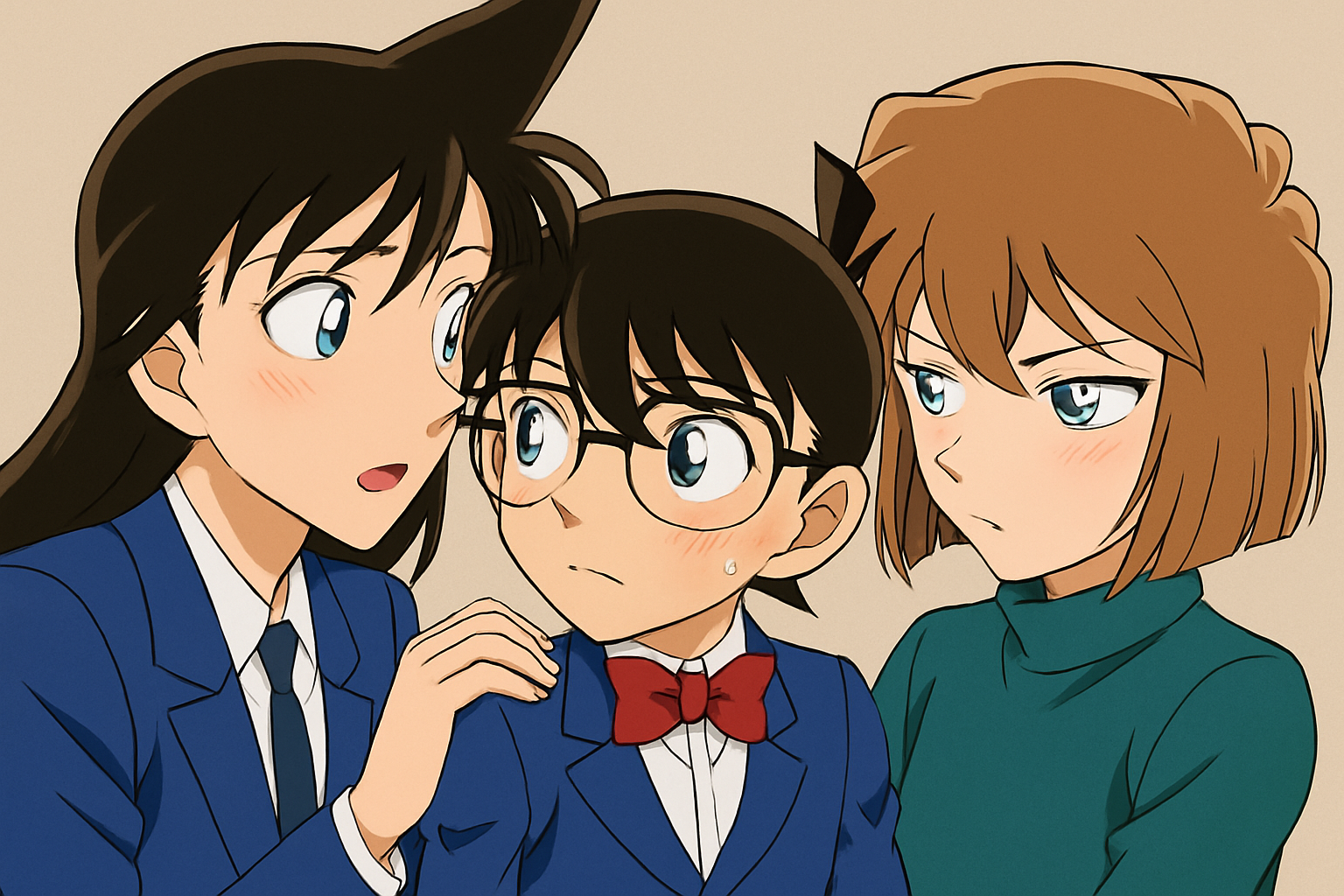 "Không để ai là tiểu tam" - 3 hành động EQ cao của Shinichi khi đứng giữa Ran và Haibara- Ảnh 1.