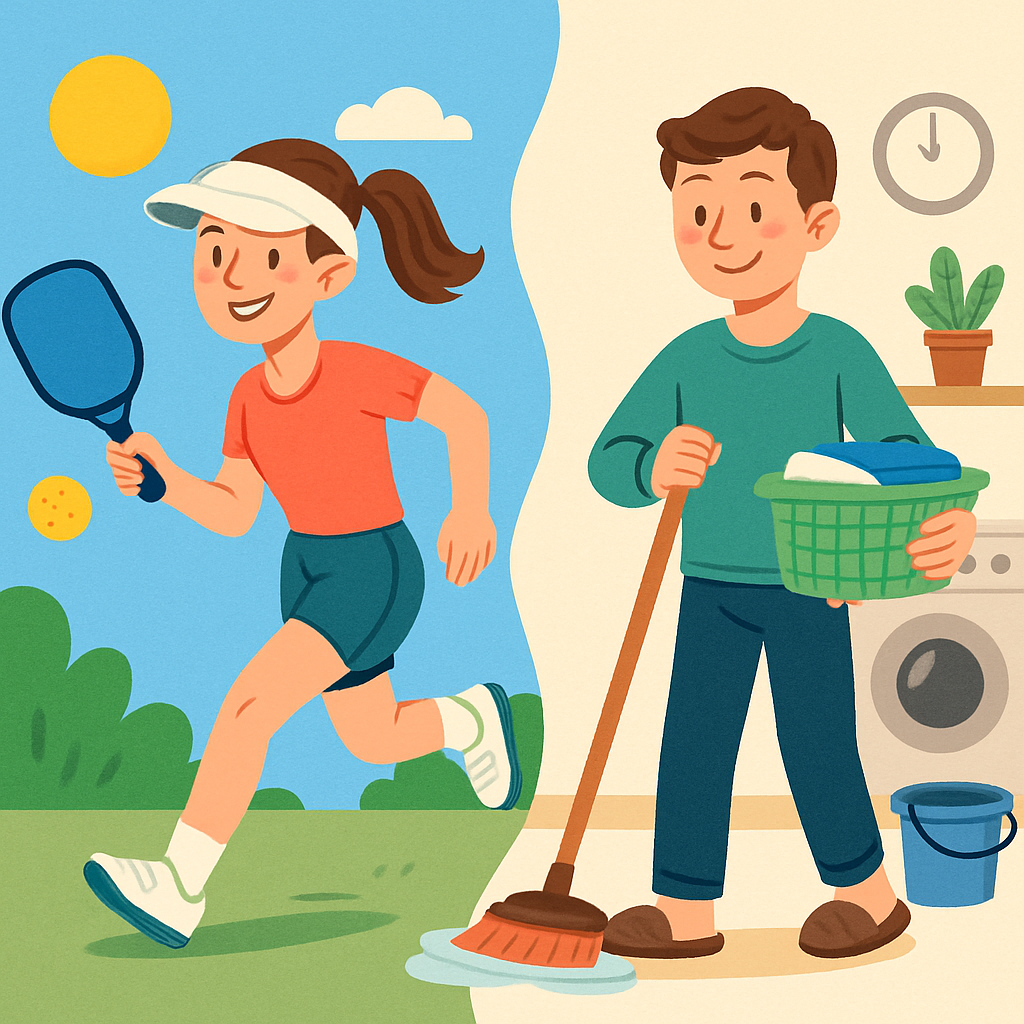 "Bộ lọc" những ông chồng EQ cao khi vợ bỏ việc nhà đi đánh pickleball: Ngược lại là cãi nhau ngay!- Ảnh 2.