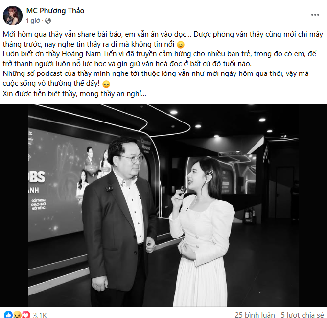 Ai cũng bàng hoàng, rất nhiều sếp lớn, nghệ sĩ, người hâm mộ tiếc thương ông Hoàng Nam Tiến: “Hẹn anh ở 1 kiếp khác…”- Ảnh 5.