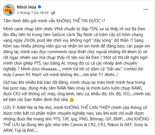 Tấm ảnh “ở TP.HCM cũng nhìn được núi Bà Đen” bị nghi cắt ghép, tác giả bất ngờ lên tiếng- Ảnh 5.