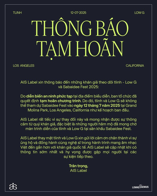 Hoãn festival tại Mỹ có bộ đôi nghệ sĩ Việt là headliner- Ảnh 1.