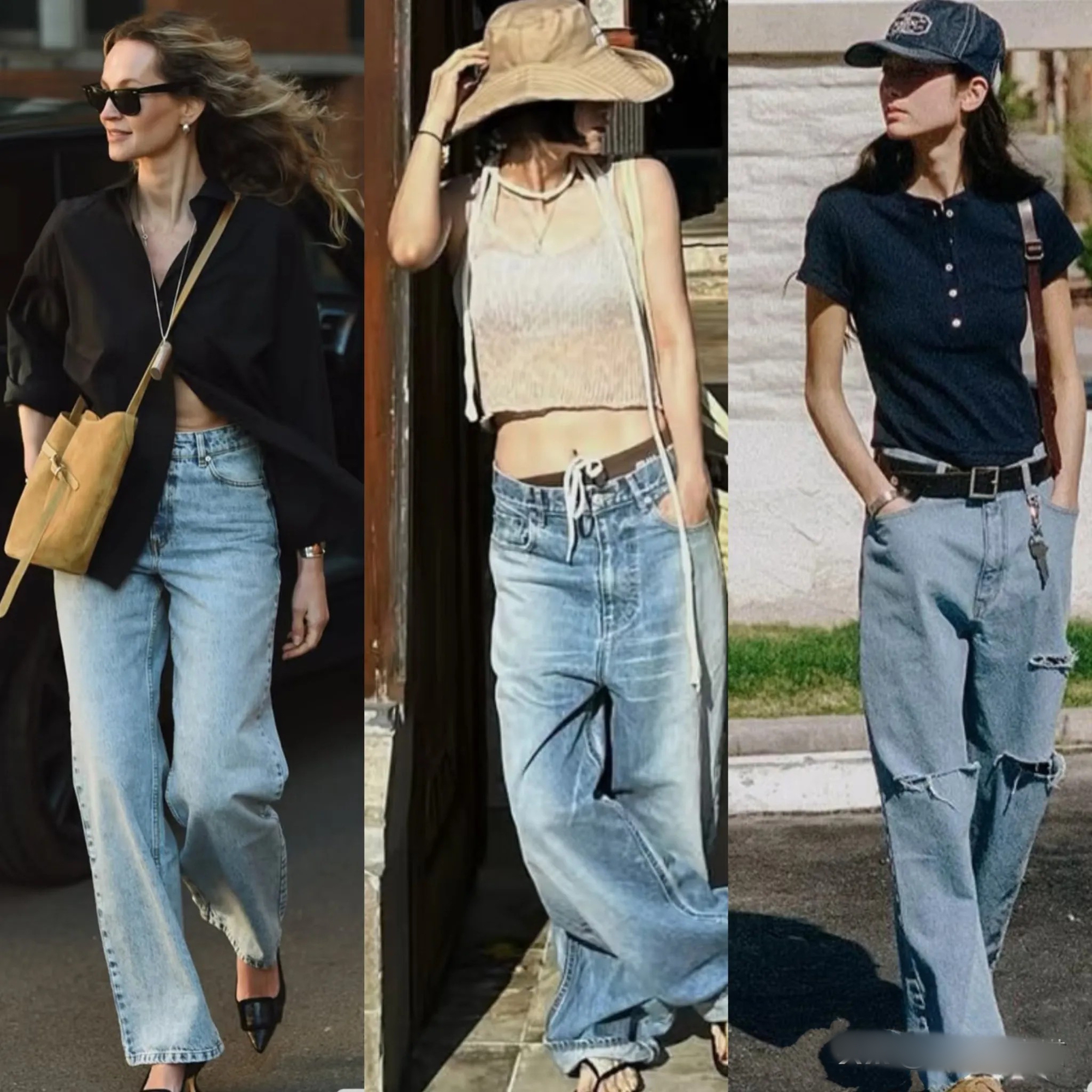 Mùa hè nhất định phải có một chiếc quần jeans ống rộng - mặc lên trẻ trung, sành điệu hơn gấp bội- Ảnh 2.