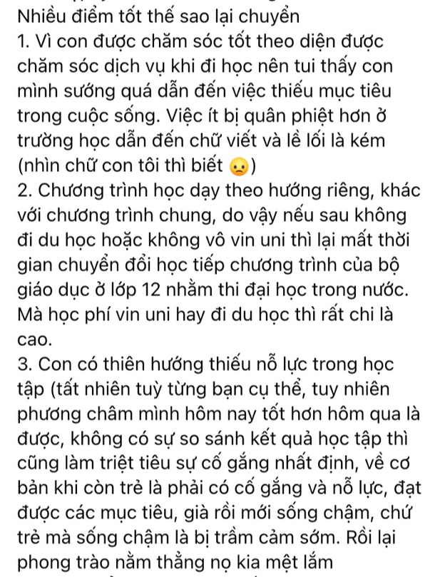 Liệt kê 5 lý do nhất quyết chuyển con từ trường tư sang trường công, bà mẹ Hà Nội gây tranh cãi: Đừng đổ lỗi!- Ảnh 2.