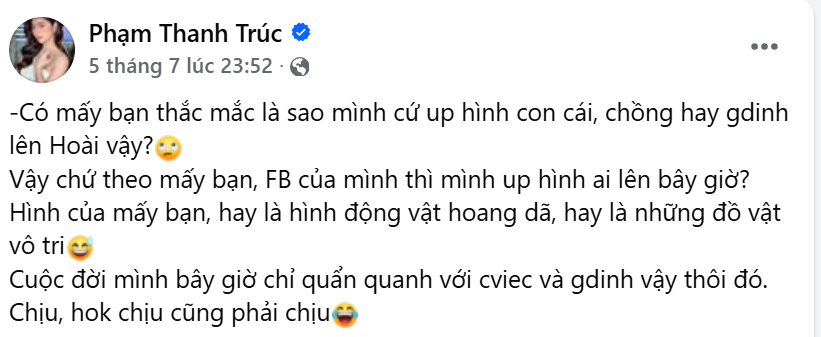 "Sao cứ đăng hình chồng con lên hoài vậy?" - Thanh Trúc đáp đúng một câu mà ai làm mẹ cũng hiểu- Ảnh 2.