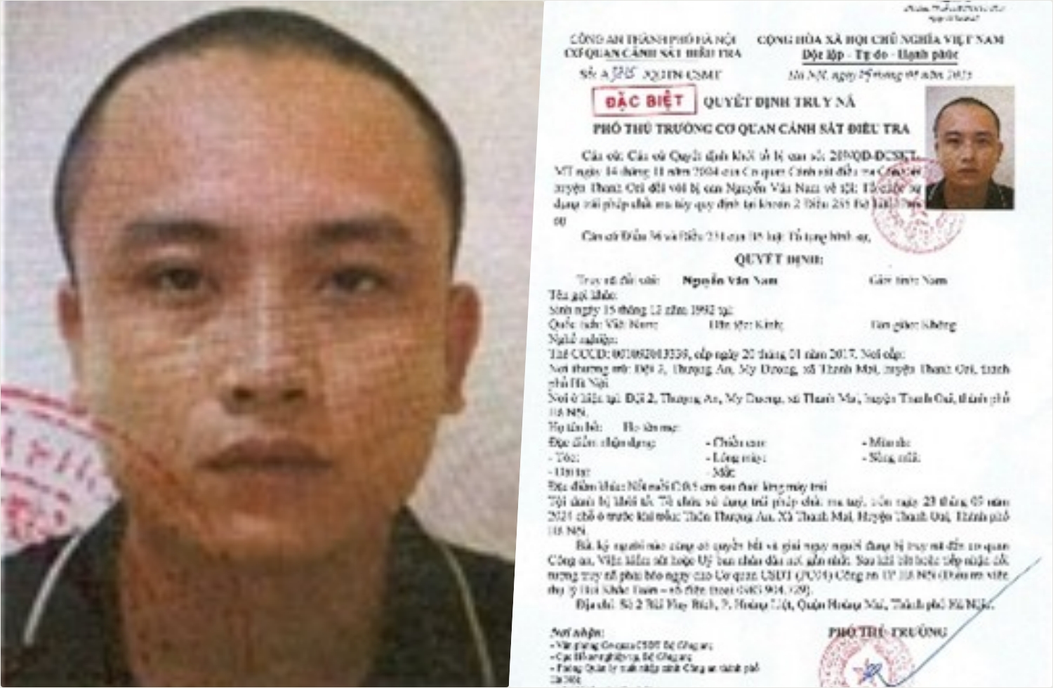 Truy nã Nguyễn Văn Nam sinh năm 1992- Ảnh 1.