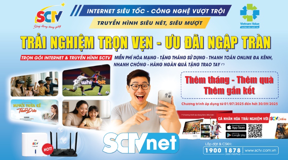 SCTV triển khai ưu đãi “Ai cũng có quà”: Tối ưu tiện ích sống tại gia, hiện đại và dễ tiếp cận- Ảnh 2.