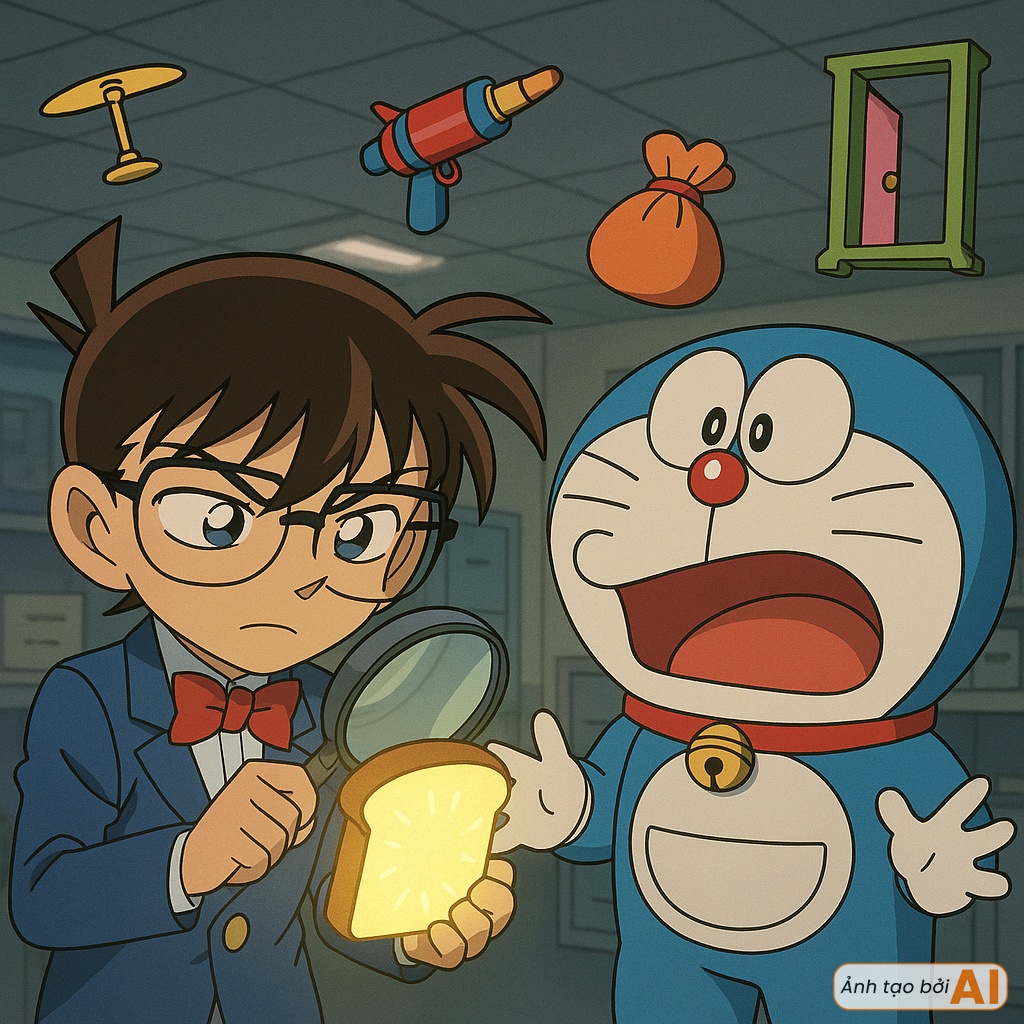 Doraemon mở nhầm cánh cửa thần kỳ, cả nhóm bạn lạc sang thế giới Conan: Kỳ nghỉ hè hỗn loạn nhất từ trước đến nay!- Ảnh 5.