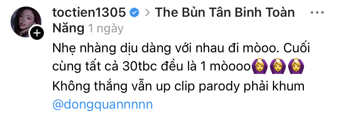 Tóc Tiên bị chỉ trích cực gắt trên Threads, đọc bình luận tiêu cực đến bật khóc- Ảnh 2. Tóc Tiên bị chỉ trích cực gắt trên Threads, đọc bình luận tiêu cực đến bật khóc- Ảnh 2.