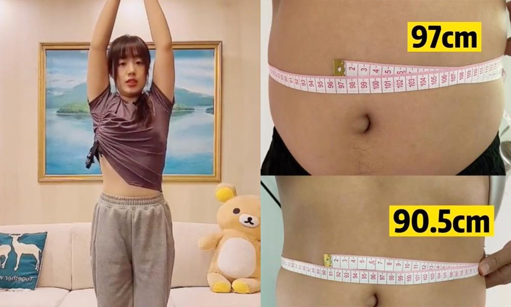 Người phụ nữ Nhật Bản giảm 7cm vòng eo sau 1 tuần tập 2 động tác này- Ảnh 1.