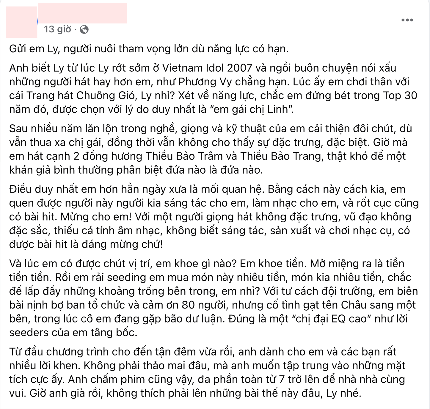 Sao nữ đứng top 1 Em Xinh bị