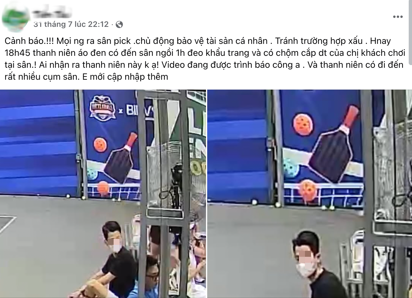 Cảnh báo: Người chơi pickleball hết sức chú ý điều này khi ra sân kẻo 