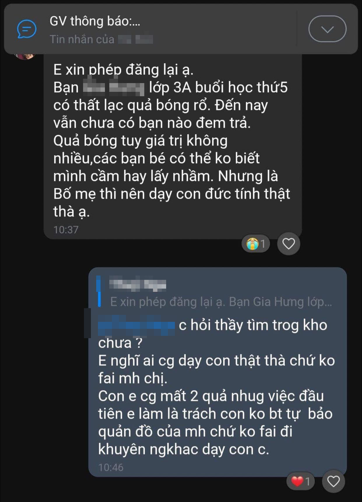 Con trai mất đồ, mẹ nhắn 1 câu khiến nhóm chat phụ huynh "bùng nổ": Việc NHỎ hoá TO vì 1 câu thiếu tinh tế!- Ảnh 1.