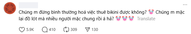 Cãi nhau om sòm vụ cho thuê - thanh lý bikini đã mặc: Người rùng rợn vị trí nhạy cảm, người bảo bình thường!- Ảnh 1.