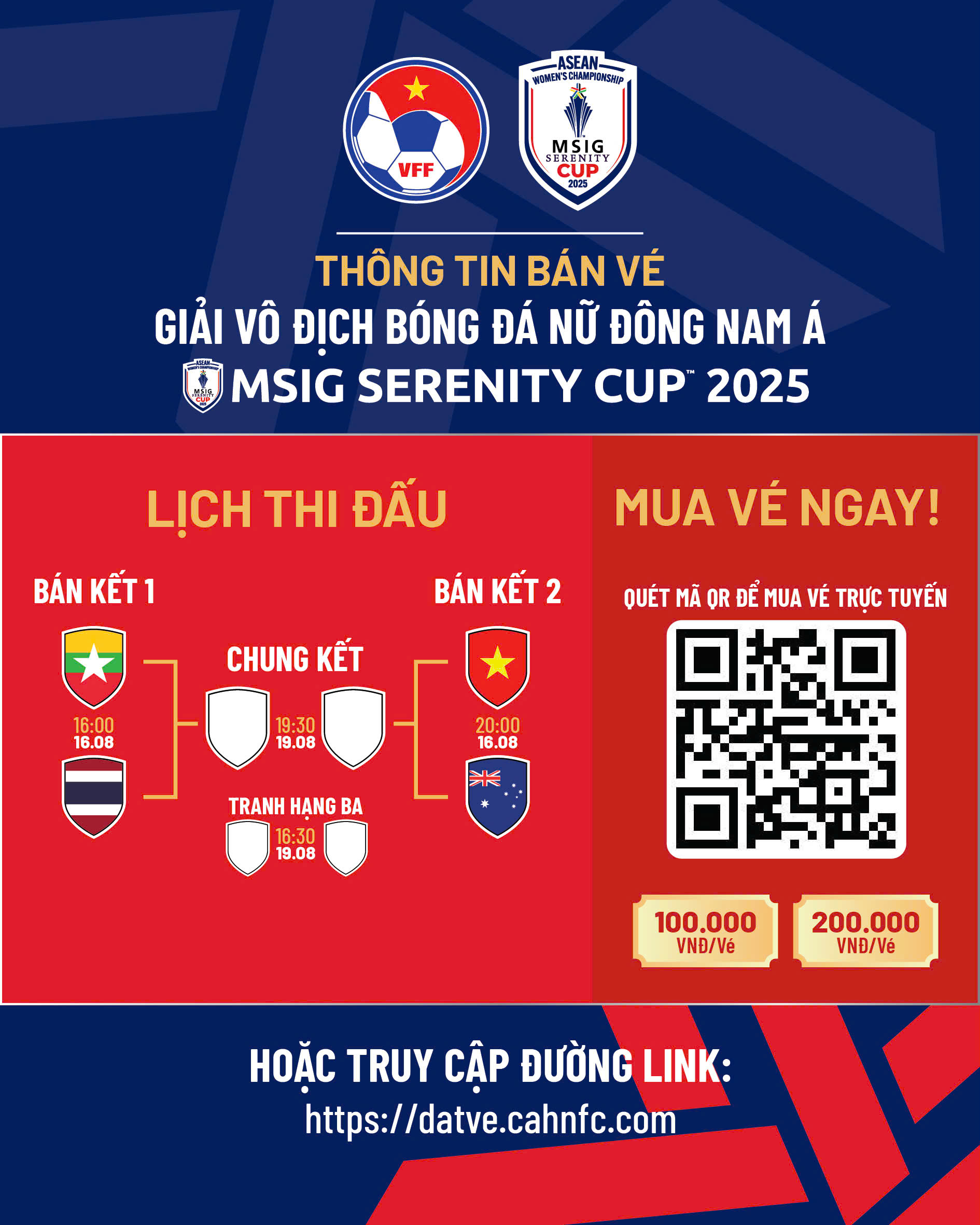 Vé xem trận đội tuyển nữ Việt Nam đấu Australia tại bán kết ASEAN Cup 2025 giá bao nhiêu?- Ảnh 1.
