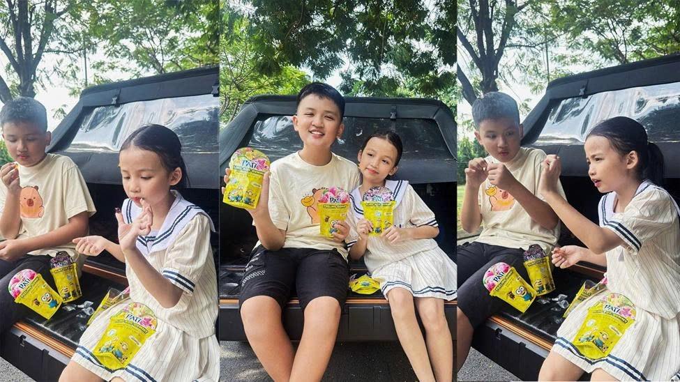 Pati Minion: Gói kẹo dẻo khiến bé Xì Trum - con trai nhạc sĩ Nguyễn Hải Phong mê mẩn- Ảnh 1.