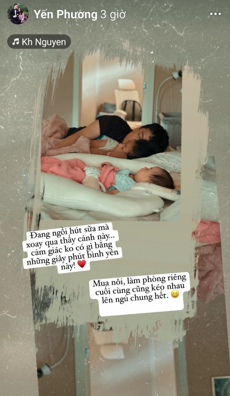 Hot mom Yến Phương chia sẻ hình ảnh ông xã Lam Trường cùng 2 bạn nhỏ Phoebe và Liam: 