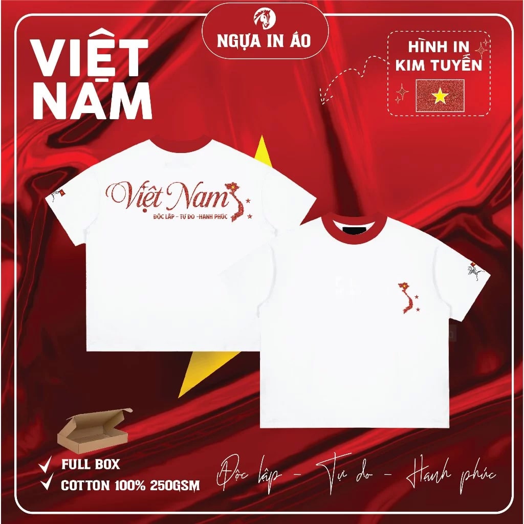 Cờ Tổ quốc, áo in hình sao vàng... 