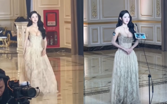 Thí sinh Miss Grand khoe vòng 1 ngồn ngộn khiến dân tình nhức mắt- Ảnh 2.