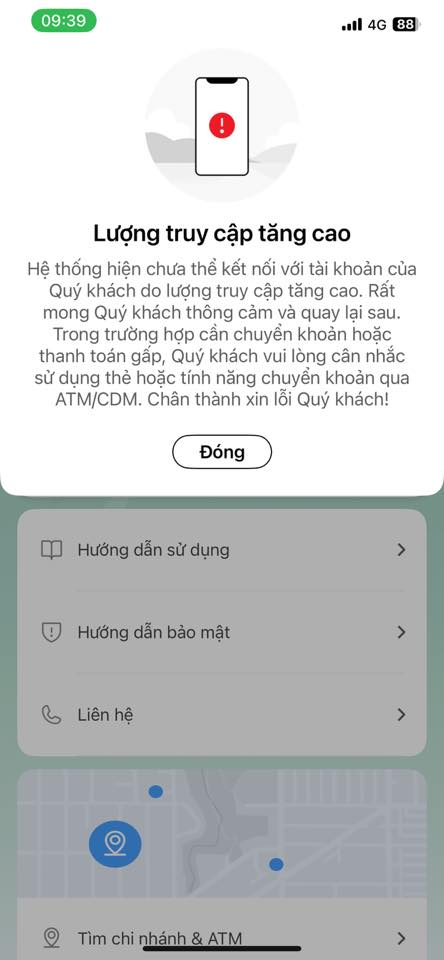 Chuyển khoản nhanh 24/7 trên ứng dụng ngân hàng Techcombank bị gián đoạn, khách hàng không chuyển khoản được- Ảnh 1.