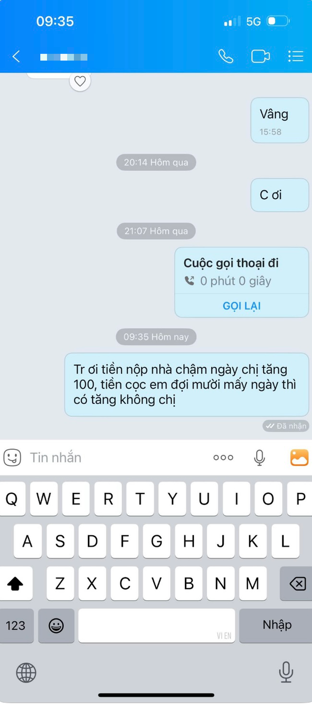 Chuyển khỏi trọ được gần 1 tháng, tôi nhắn tin gọi điện đòi 1 thứ mà không thấy chủ nhà hồi âm!- Ảnh 1.