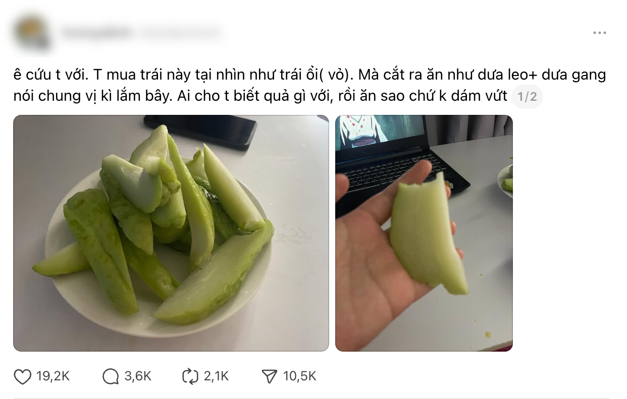 1 dân mạng cầu cứu khi mua ổi nhưng bổ ra lại thành dưa gang, gần 4 nghìn người bày cách xử lý khó đỡ- Ảnh 1.