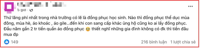Bà mẹ Hà Nội chỉ ra thứ LÃNG PHÍ nhất trong trường học, nhiều phụ huynh phản bác: Nhờ nó mà con tôi dù nghèo cũng bớt tự ti!- Ảnh 1.