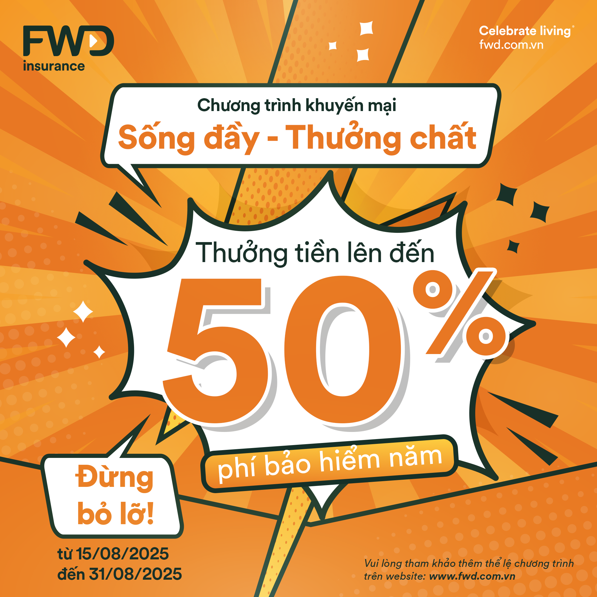 Khởi đầu hợp đồng bảo hiểm - nhận ngay tiền thưởng đến 50% cùng FWD- Ảnh 1.