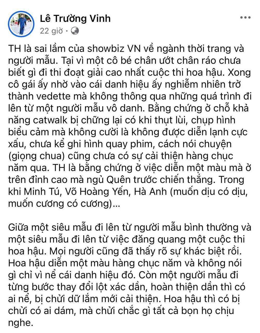 1 model kém nổi gọi Thanh Hằng là 