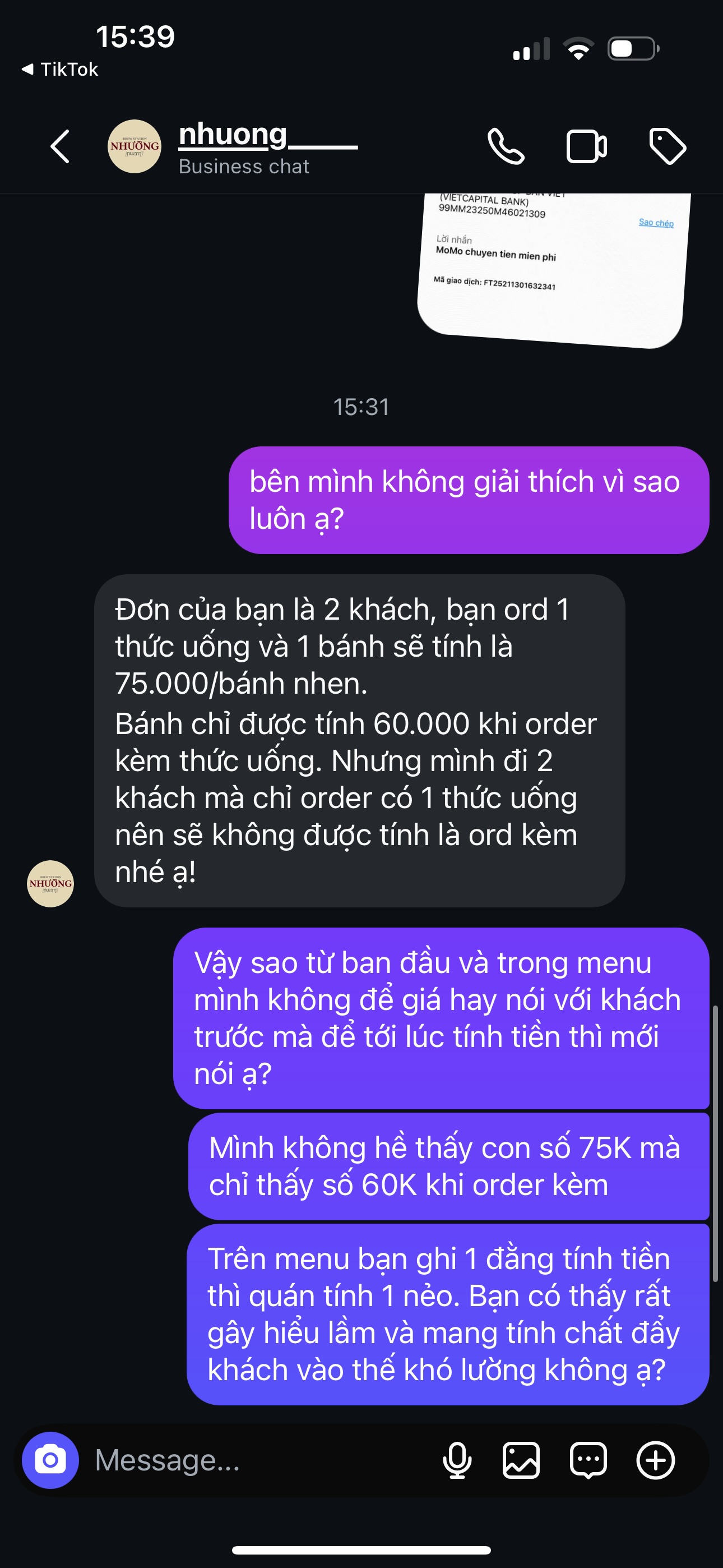 Phản hồi chính thức của quán cà phê phụ thu thêm tiền khi đi 2 người khiến thực khách bức xúc- Ảnh 2.