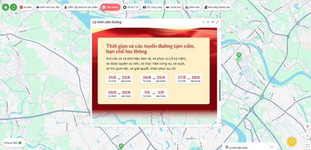 Bản đồ thời gian thực xem các tuyến phố, khu vực tiến hành CẤM ĐƯỜNG: Không cần 'học thuộc lòng' nữa!- Ảnh 2.