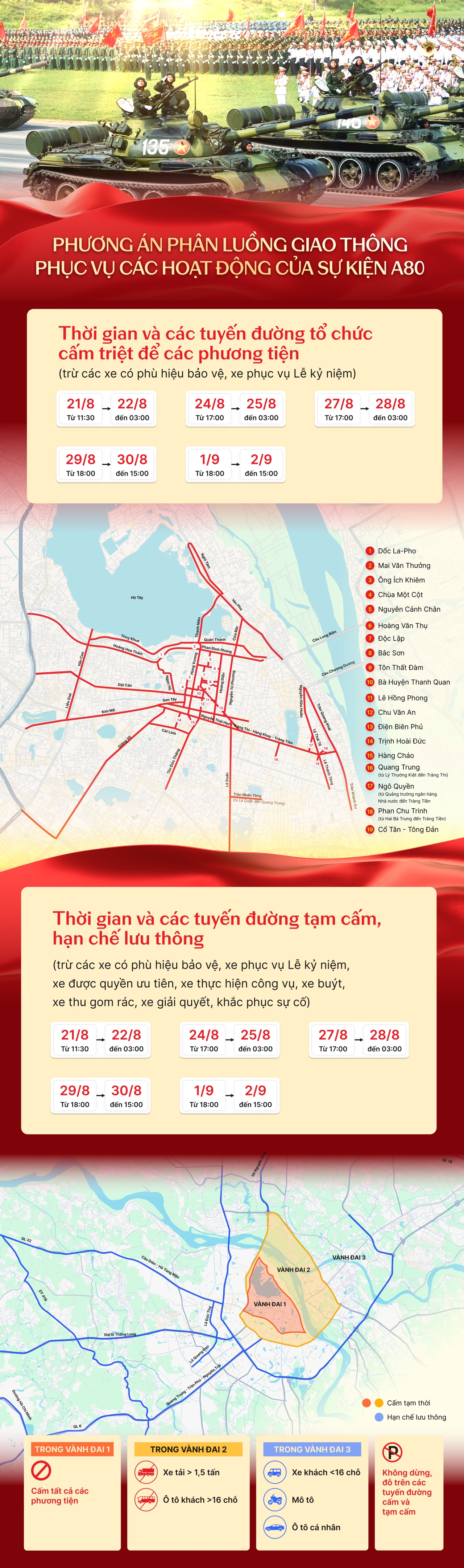 Danh sách các phường sẽ cho học sinh nghỉ học 3 ngày diễu binh, diễu hành- Ảnh 2.
