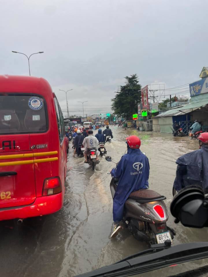 Nhiều nhà dân ở Đồng Nai chìm trong "biển nước", đường phố kẹt cứng- Ảnh 5.