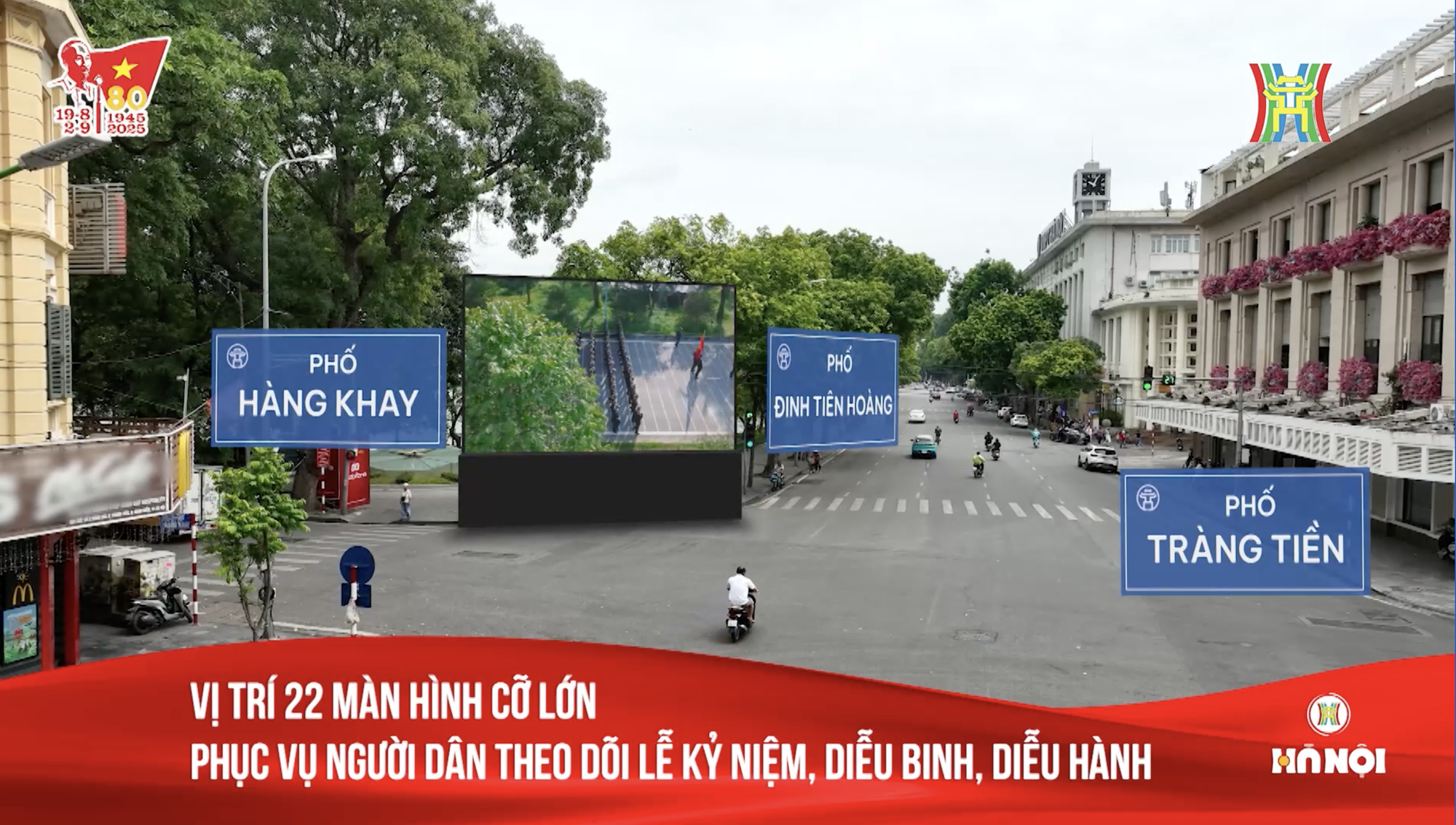 Chi tiết vị trí 22 màn hình LED phục vụ người dân xem trực tiếp Lễ diễu binh, diễu hành- Ảnh 2.
