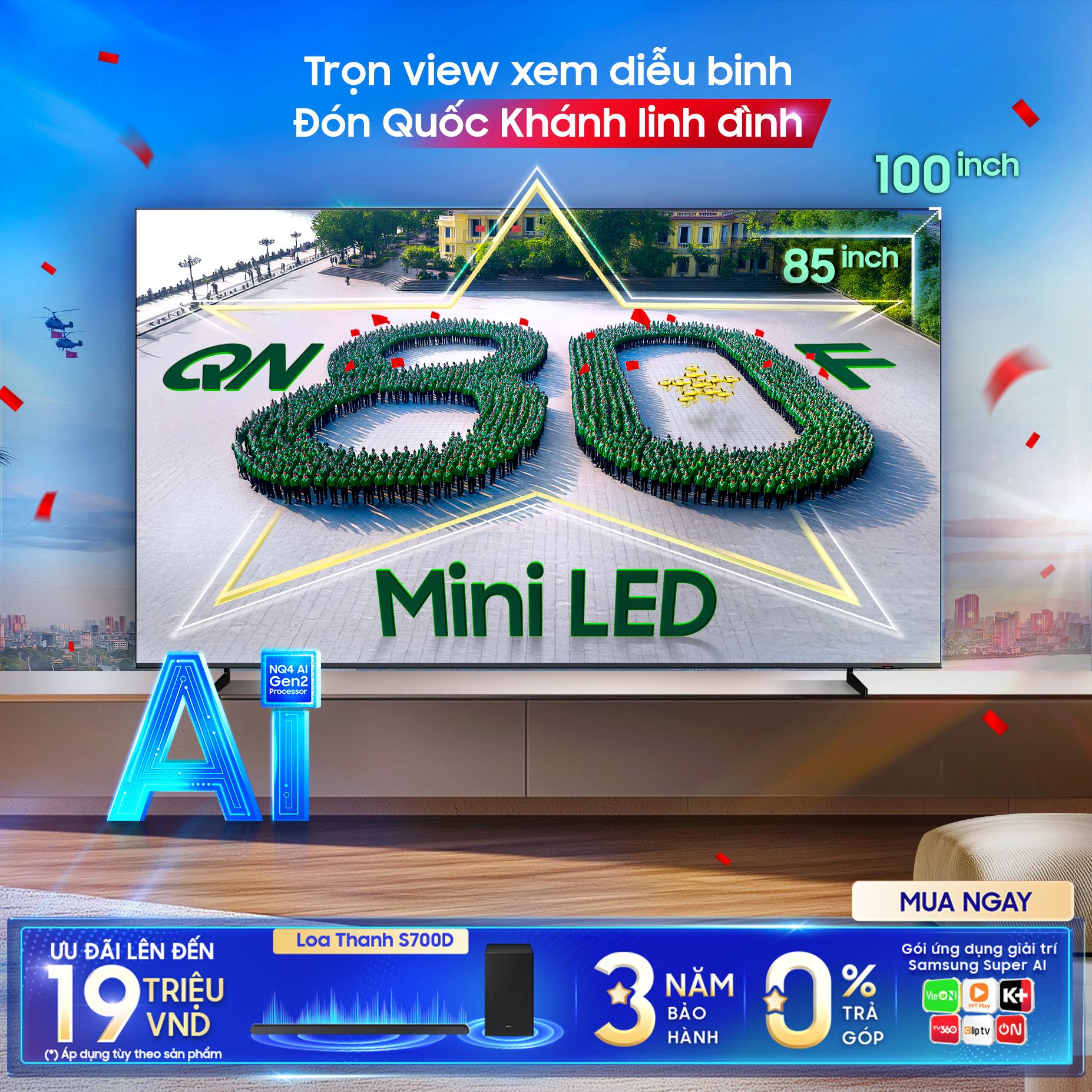 Thổi bùng âm sắc tự hào, đón chào đại lễ Quốc khánh cùng Samsung AI TV- Ảnh 2.