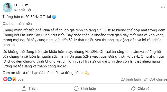 52Hz rút khỏi chung kết Em Xinh Say Hi- Ảnh 1. 52Hz rút khỏi chung kết Em Xinh Say Hi- Ảnh 1.