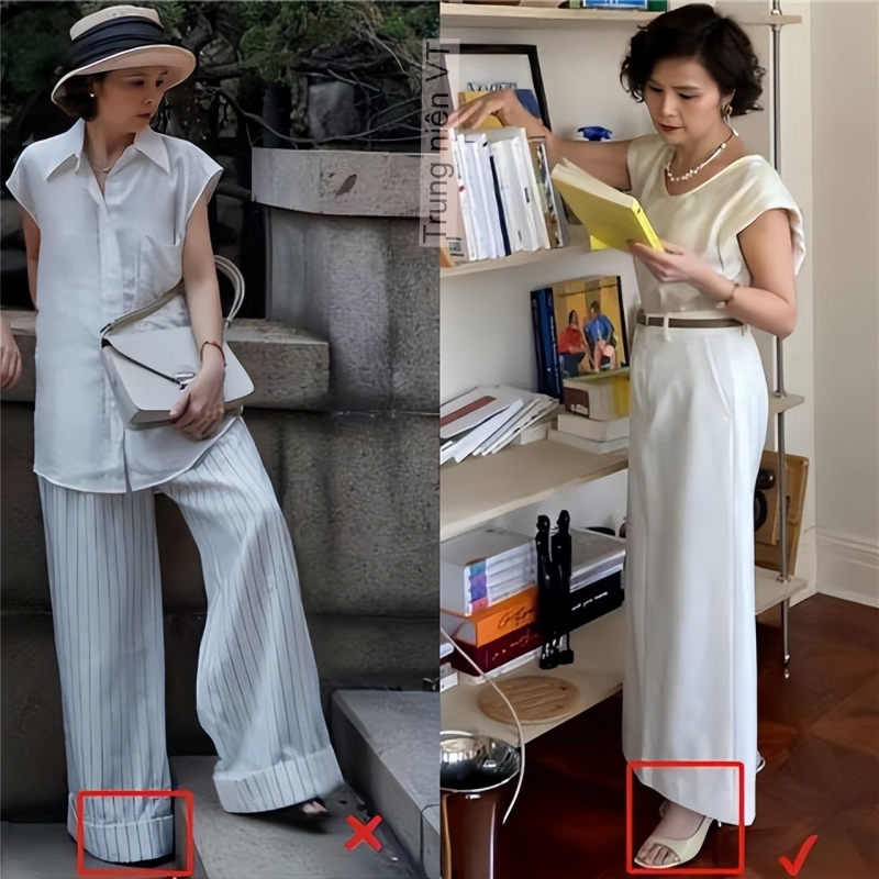 Phụ nữ tuổi 40+ có phần thân dưới đầy đặn nên tránh xa quần ống rộng và kiểu quần không đường may- Ảnh 5.
