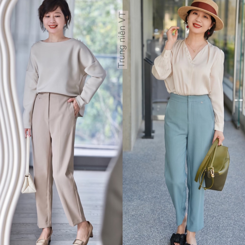 Phụ nữ tuổi 40+ có phần thân dưới đầy đặn nên tránh xa quần ống rộng và kiểu quần không đường may- Ảnh 2.