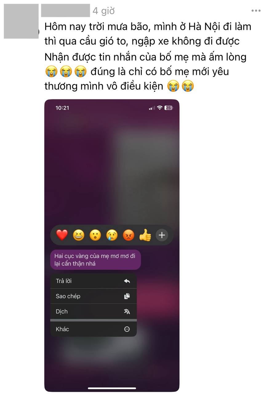 "Bão xong tự nhiên có cái giếng trời": Đi xa nhà, bật cười rồi lại muốn khóc khi nhận tin nhắn của bố- Ảnh 5.