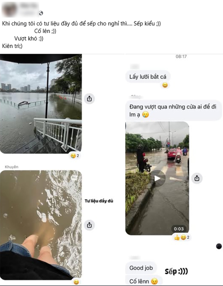 Bi hài chuyện "đạp gió rẽ sóng" đi làm của dân công sở ngày Hà Nội ngập- Ảnh 2.