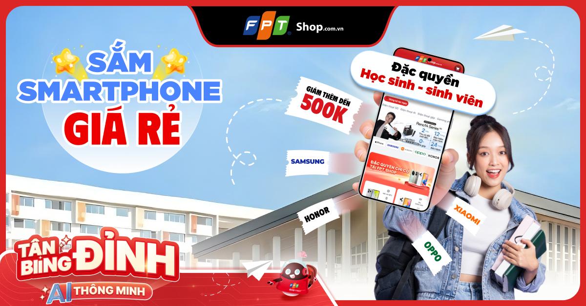FPT Shop ưu đãi Back to School: Giảm thêm 3% tối đa 500.000 đồng cho toàn bộ điện thoại- Ảnh 1.