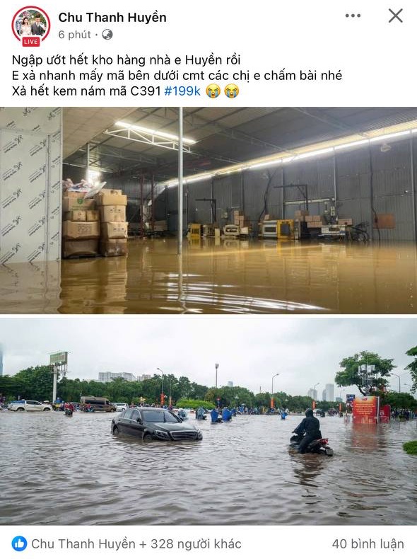 Chu Thanh Huyền bị tố “nhận vơ” ảnh kho hàng ngập nước trên mạng để xả hàng, gấp rút làm 1 việc khi bị phát giác- Ảnh 3.