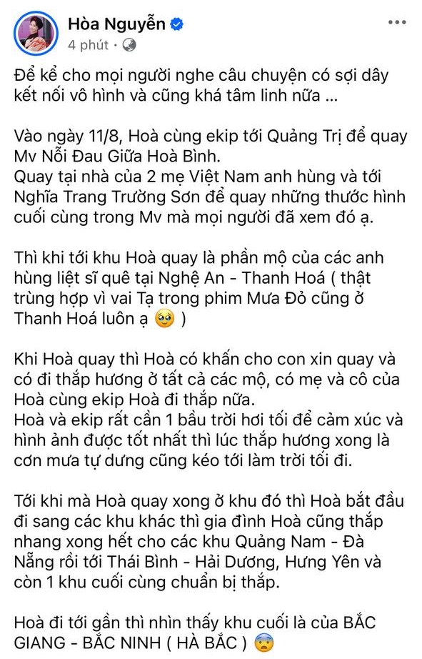 Chuyện “tâm linh” xảy ra ở Nghĩa trang Trường Sơn lúc quay MV 